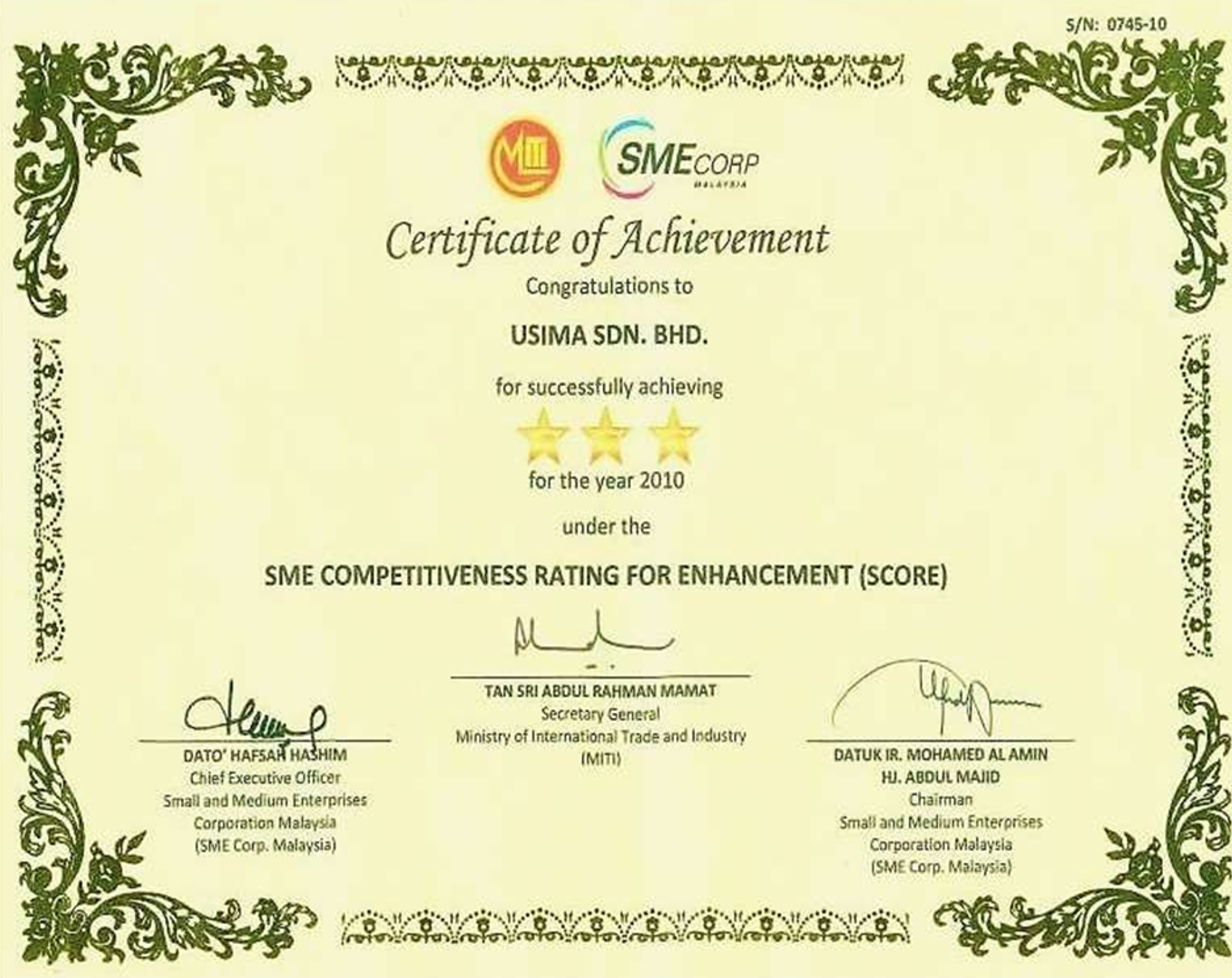 Anugerah Kualiti Pembinaan — Dato Yusof Usima