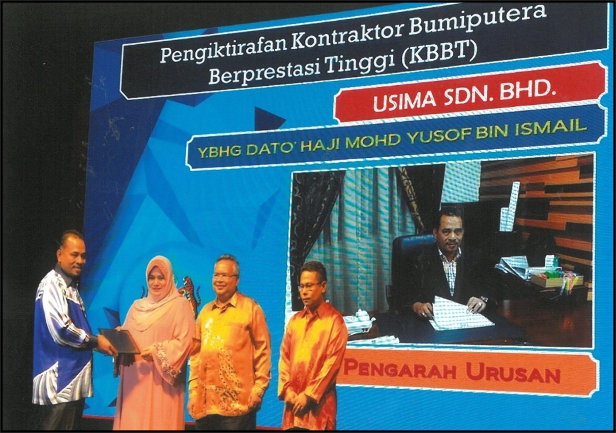Anugerah Kontraktor Bumiputera Berprestasi — Usima Sdn Bhd