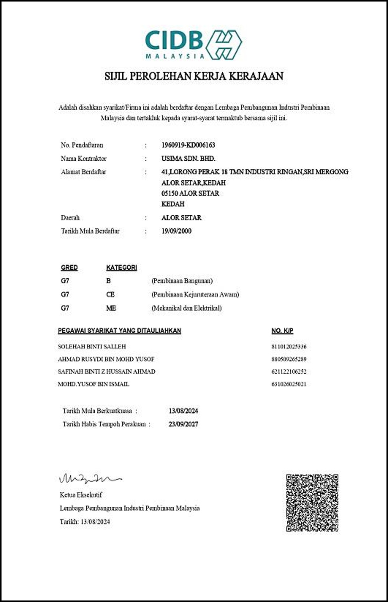 SPKK - Sijil Perolehan Kerja Kerajaan